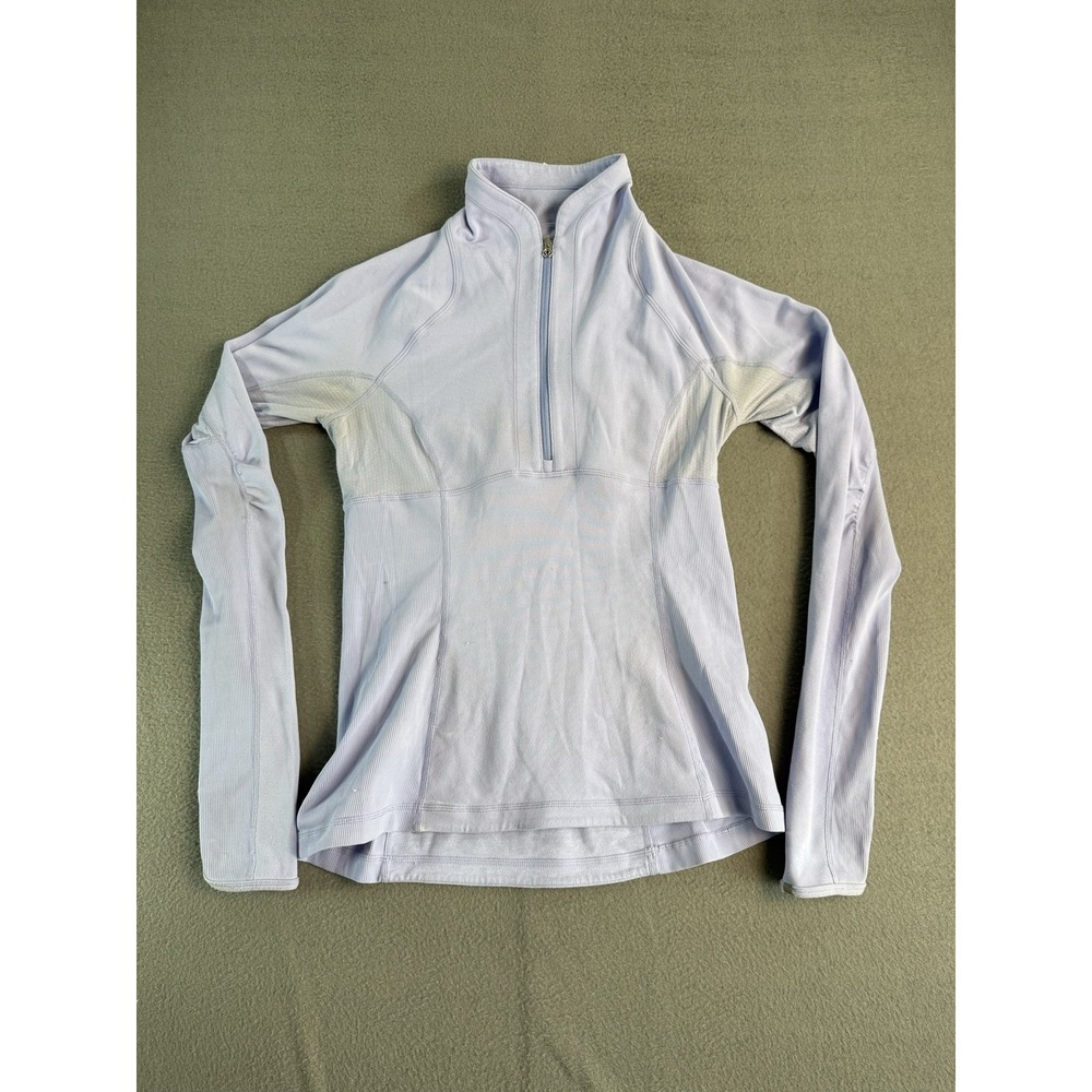 Lululemon Pullover Womens 8 Purple 1/4 Zip Long Sleeve Running Yoga Athletic